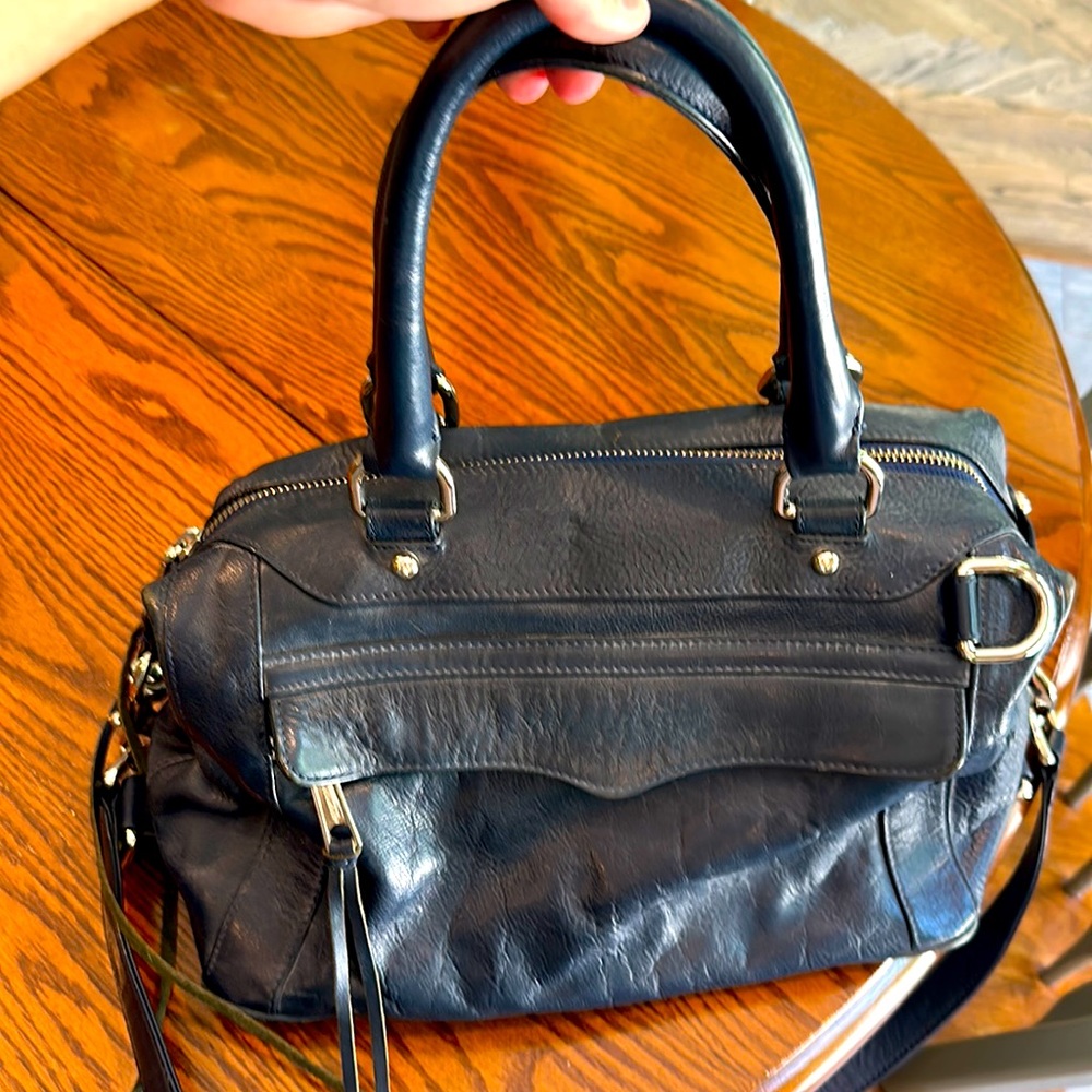 Rebecca Minkoff Navy Blue Pebbled Leather